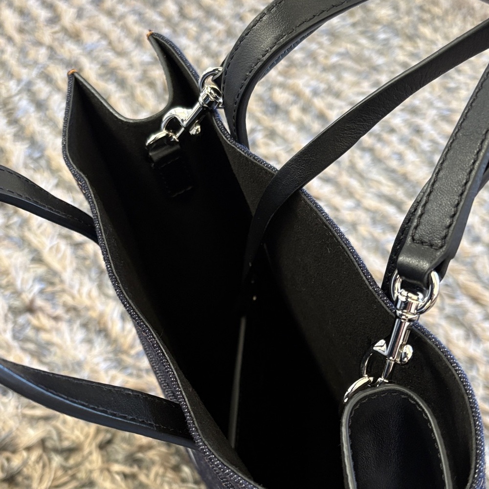 Givenchy Star Denim Leather Tote, Leather Handles, Removable Strap + Zip Pouch - Picture 10 of 15